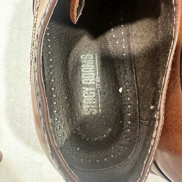 Stacy Adams Men's Wingtip Oxford Dress Shoes 8.5M 2-Tone Leather Brogue - Picture 9 of 16